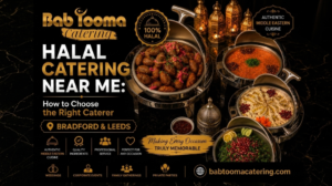 Authentic halal catering buffet with kibbeh, muhammara, baba ghanoush and tabbouleh by Bab Tooma Catering in Bradford and Leeds for weddings, corporate events and private parties.